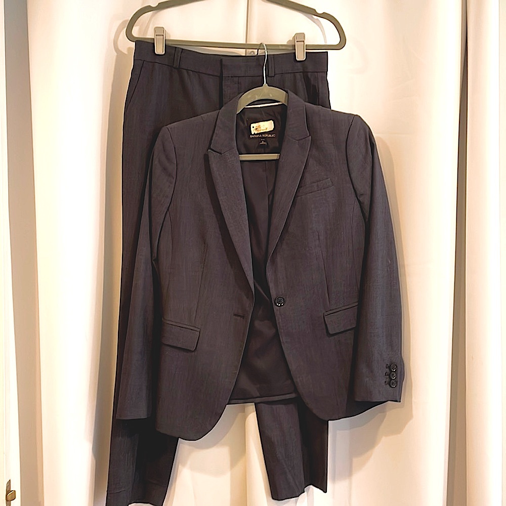 Banana Republic 4P Pant/6P Blazer Navy Suit